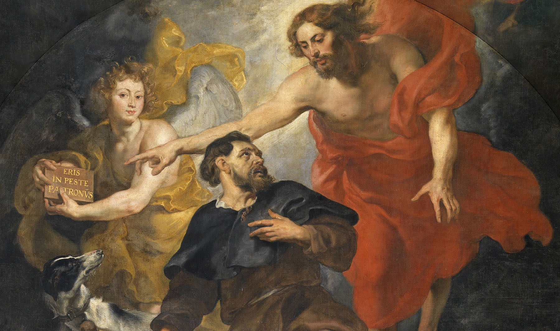 De heilige Rochus door Christus aangesteld tot patroon van de pestlijders, Peter Paul Rubens(detail)