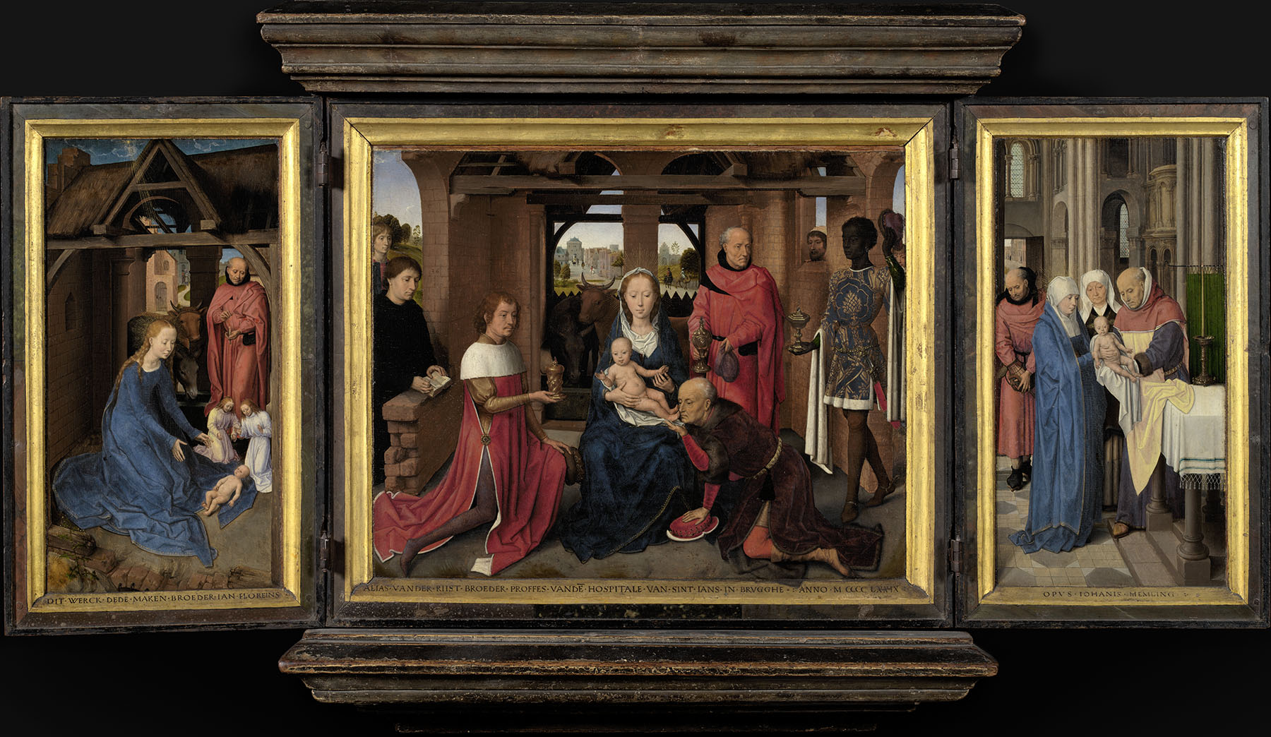 Drieluik met de Aanbidding der Wijzen - Hans Memling