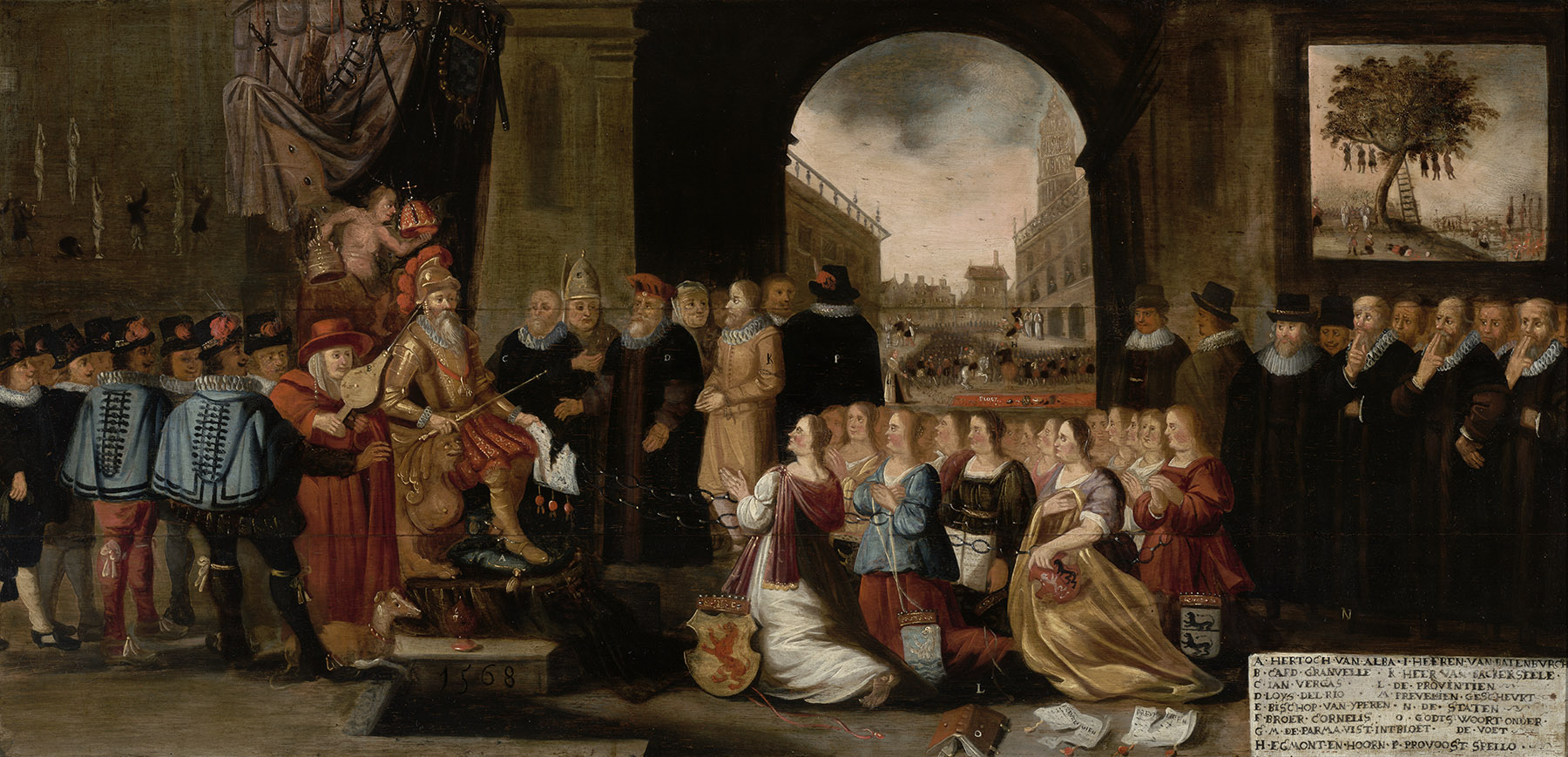 Frans Francken - De Adel van de Nederlanden smeekt om genade bij de Hertog van Alva